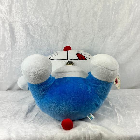Vtg Doraemon Plush 17" Large Real Bell Blue White Stuffed Toy USA Seller 1999 - Picture 6 of 14